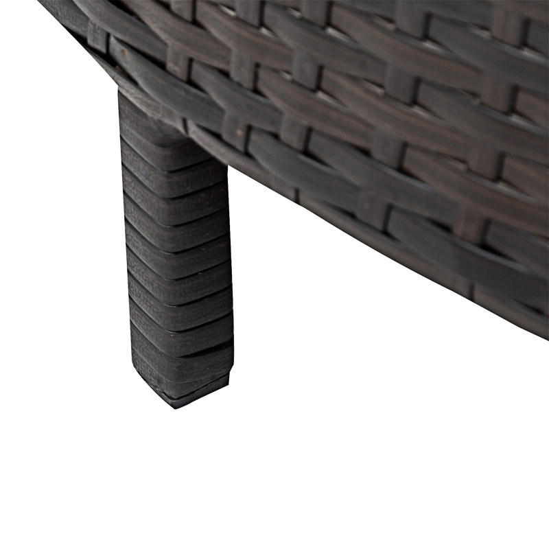 Ensemble de canapé modulaire d'extérieur 5 pièces 5 pièces, Coussin beige / structure noire
