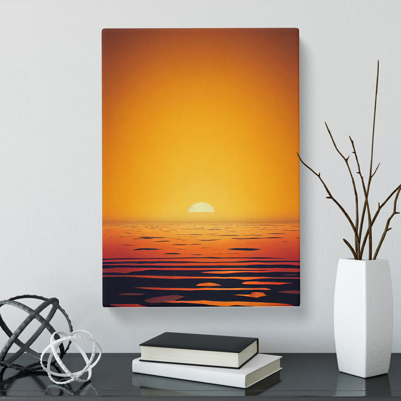 Serene Japanese Sunset Vol.1 - Wrapped Canvas, 50cm H x 35cm W x 3cm D