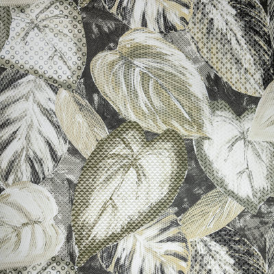 Pepper Glass Bead Finish Ficus Leaf Vita Wallpaper Roll