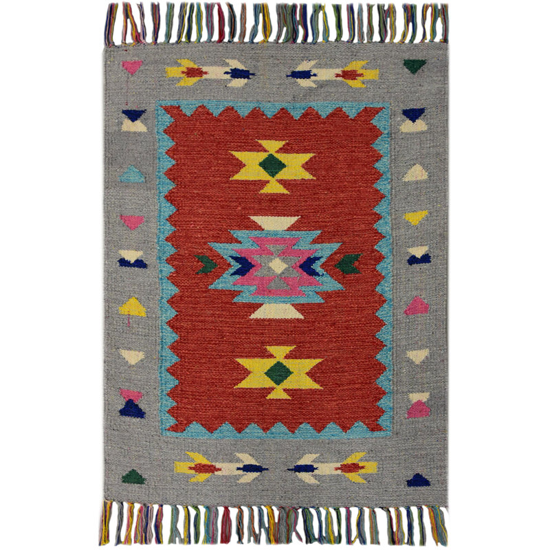 Aztec Hand Woven Area Rug, Rectangle 60 x 90cm