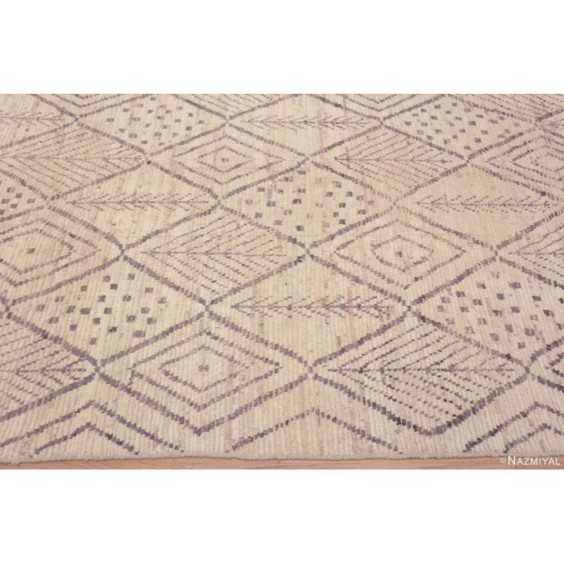 Tapis marocain berbère à motif tribal moderne et unique One-of-a-Kind