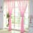 2 Pcs/Set Solid Color Sheer Curtains, Transparent Window Shades Tulle Drapes, Rod Pocket Curtains For Bedroom, Living Room-881086026