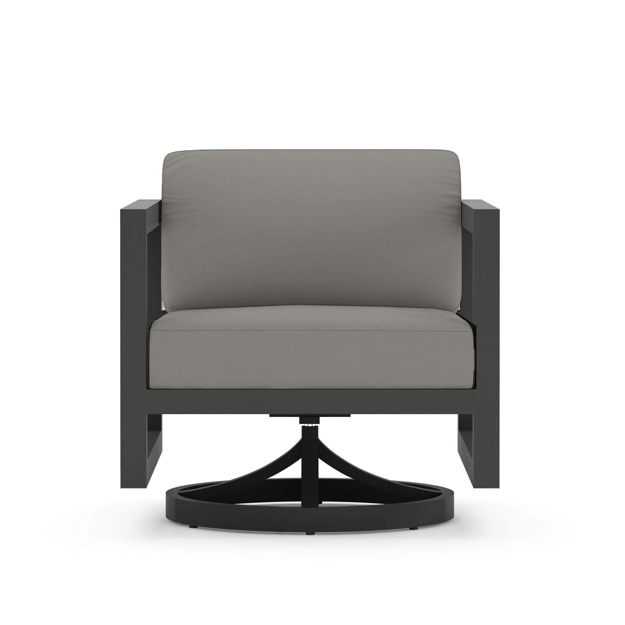 Yarieli Outdoor Chair with Sunbrella® Cushions, Slate, Canvas Charcoal Sunbrella® Canvas