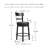 Swivel Upholstered Counter Stool with Solid Wood Frame