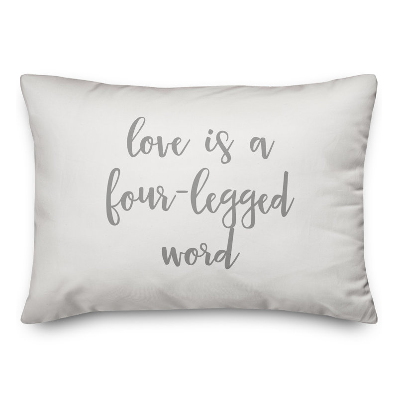  Coussin Love, Gris / blanc