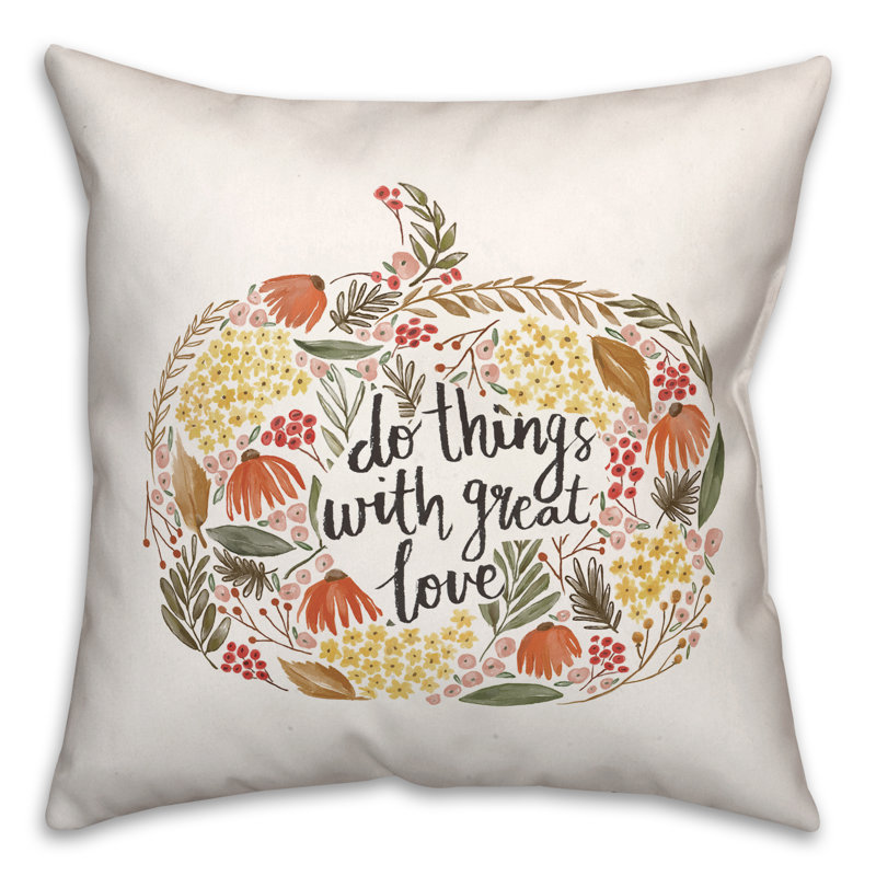 Coussin Floral Harvest, 18 po x 18 po