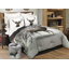 Ensemble d'édredon en microfibre gris / noir 