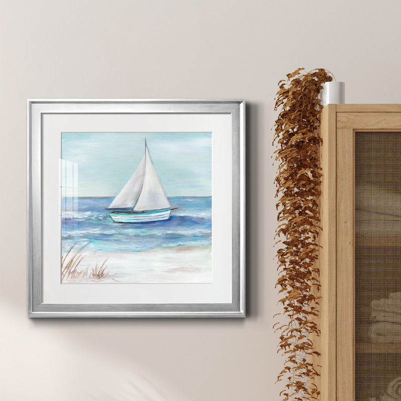Gulf Shores I - Cadre photo, reproduction d'art sur papier, Encadrement argenté, H 17,5 po x l 17,5 po x P 1,5 po