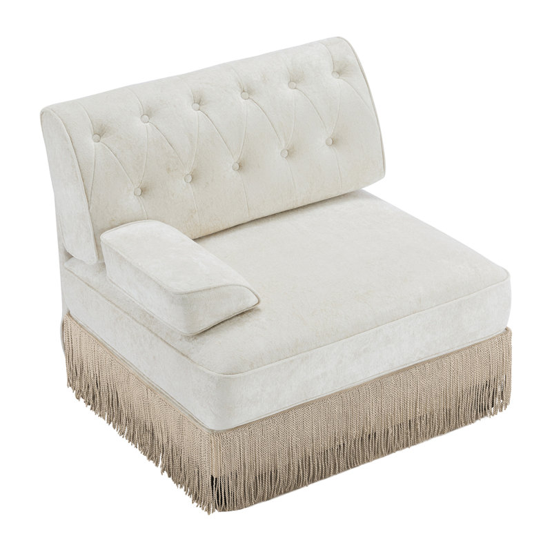 Canapé en velours LSF - Beige, Beige