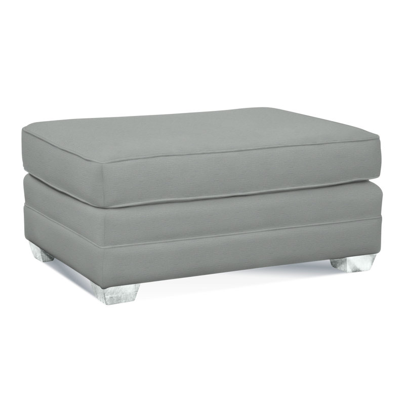 Bedford Ottoman, Frost White , White Textured Performance; 0865-91