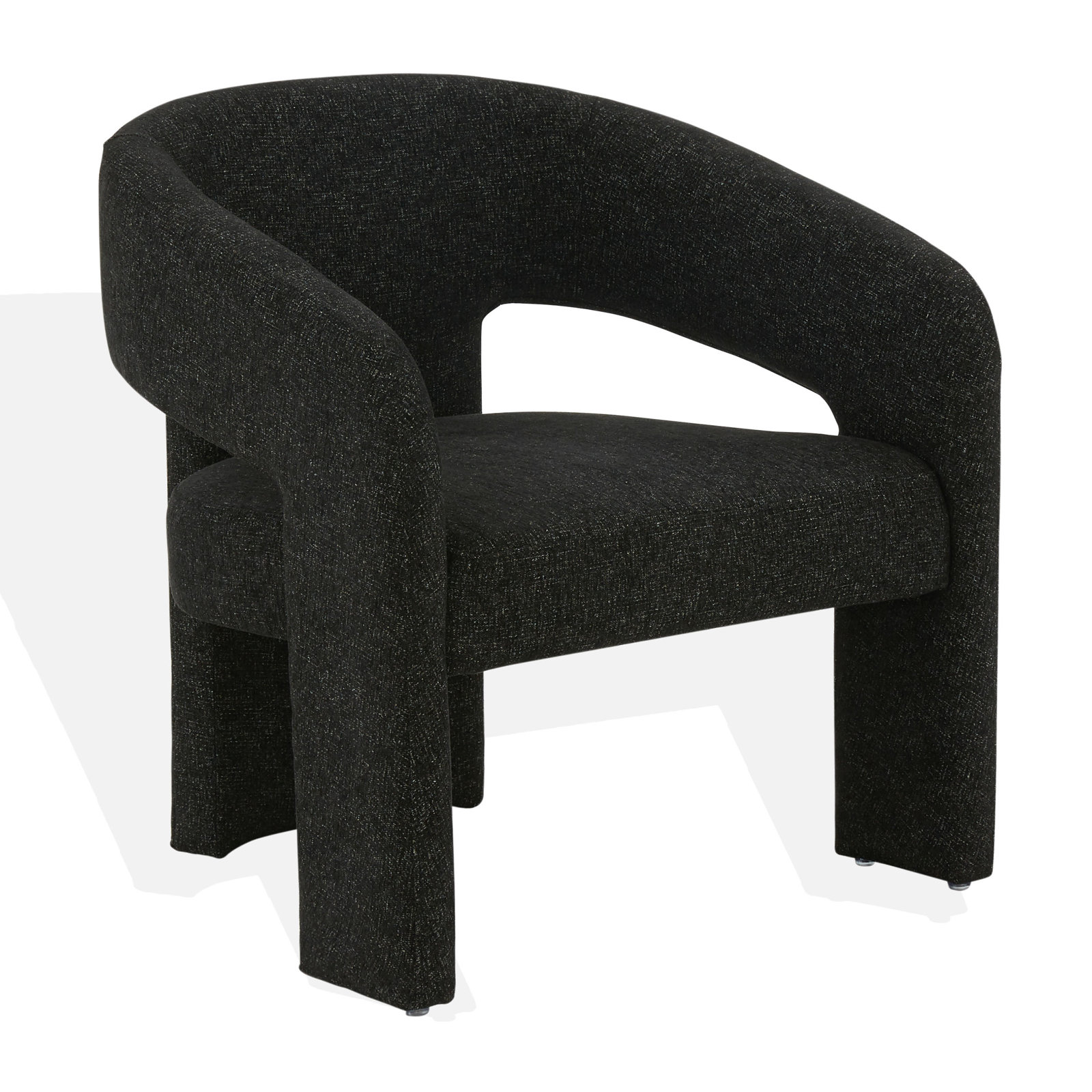 Ashlyn Linen Armchair, Black Linen