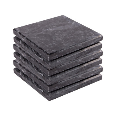 Marble Square 6 Piece Coaster Set