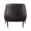 Chaise en similicuir brun avec pieds robustes en métal, revêtement intérieur rembourré Home Revolution Project