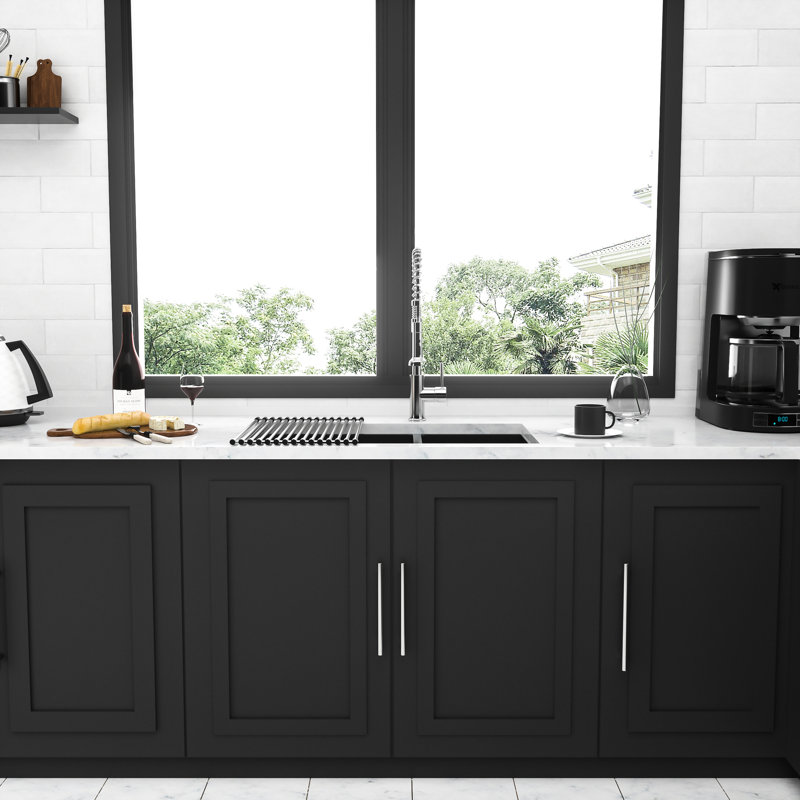 Évier de cuisine à double cuve 33 po x 19 po - Acier inoxydable noir acier, cuve profonde de 10 po, avec revêtement de condensation pour la protection 33 po noir encastré, améliore l'efficacité et réduit le bruit