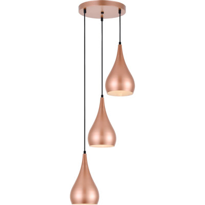 Franconia 3 Light Metal Dimmable Pendant