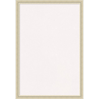 Tableau d'affichage en liège blanc Edith, cadre argenté