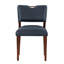 Chaise de salle à manger en similicuir bleu minuit - ensemble de 2
