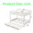 Solid Pine Wood Bunk Bed Frame with Guard Rails, Space-Saving Design, Durable MDF Construction, No Box Spring Required, Easy Assembly-1120429029