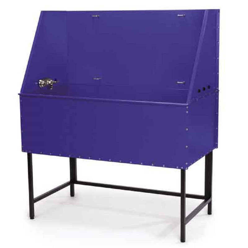 Blue Stainless Steel Freestanding Dog Grooming Tub, 25 Gallons