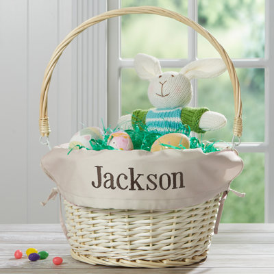 Personalization Mall Wicker Decorative Basket
