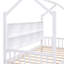 Lit simple en bois avec 2 tiroirs, lit pour enfant avec tablette de rangement