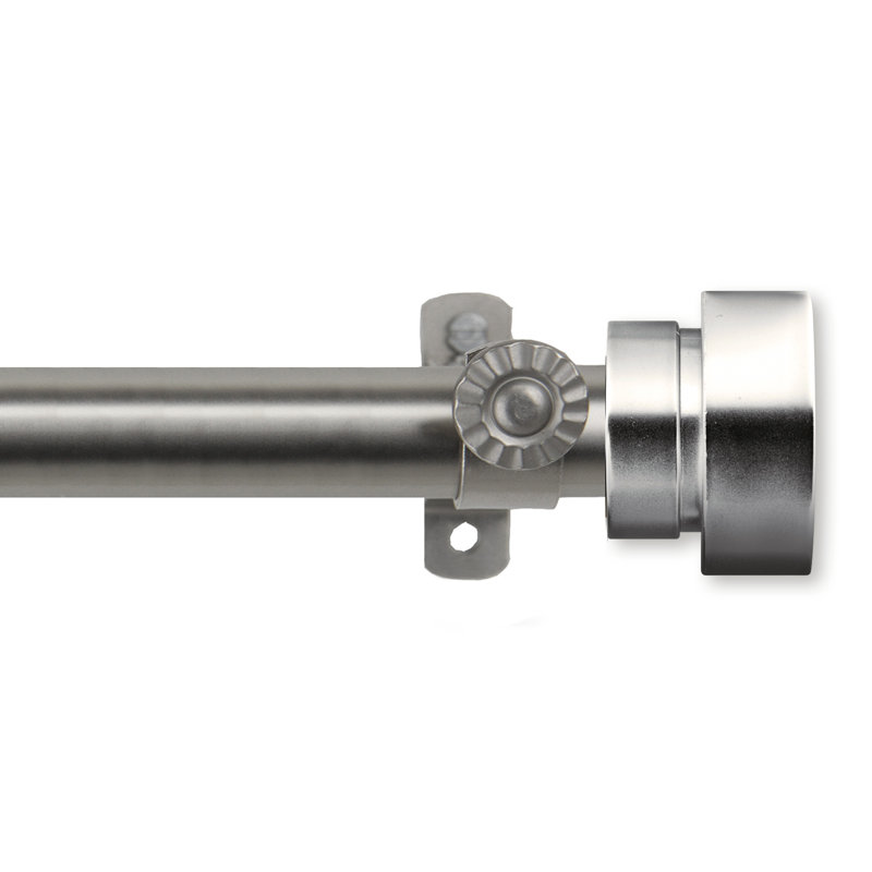 Tringle à rideaux simple ajustable 0,81 po Renaud, Nickel satiné, H 2,5 po x l 84 po x P 2 po