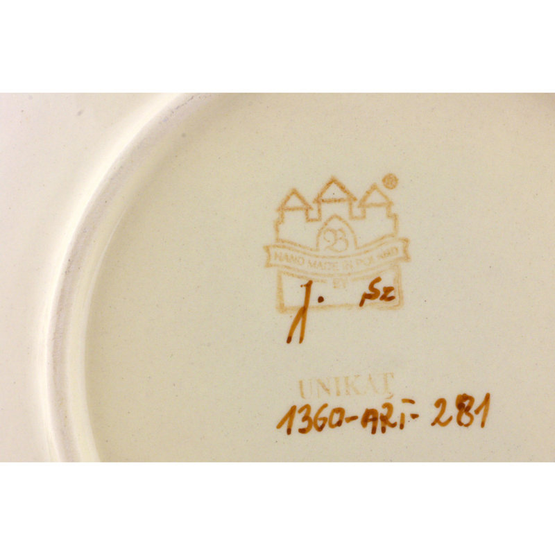 Country Rooster Polish Pottery 8" Plate
