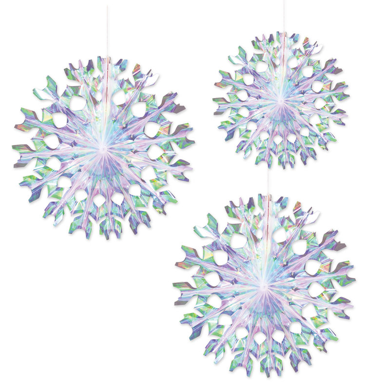 Iridescent Fans - Asstd - Pack of 6