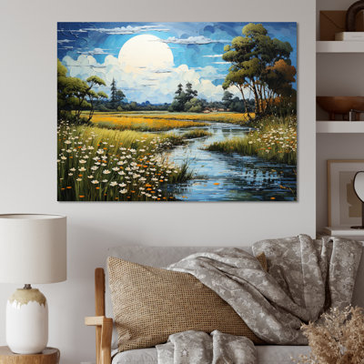 " Countryside Tranquil Pond Landscape "