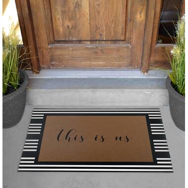 Boalt All-Weather Personalized Non-Slip Outdoor Door Mat Canora Grey Color: Black, Customize: Yes