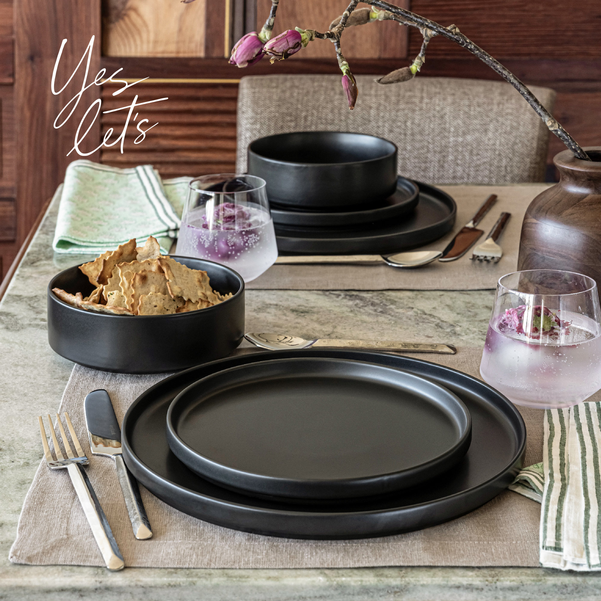 Over&Back 100% Linen Woven Placemats - Thumbnail 3