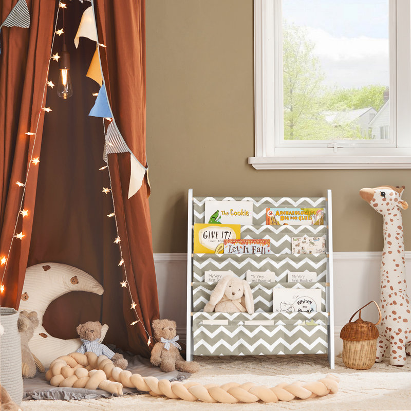 Flynt 63cm W Kids Book Display, White/Gray