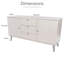 Dareen Medium Sideboard, 3 drawers, 2 door, White Wax finish