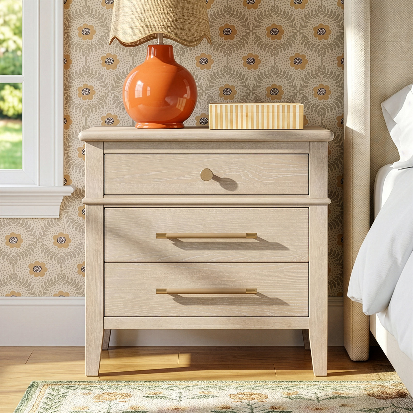 Honey 3 - Drawer Nightstand
