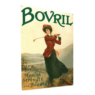 Rétro Bovril AD sur impression métallique