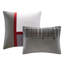 Updated King/ King Plaid Comforter With Decorative Pillows Grey And White Print Cover