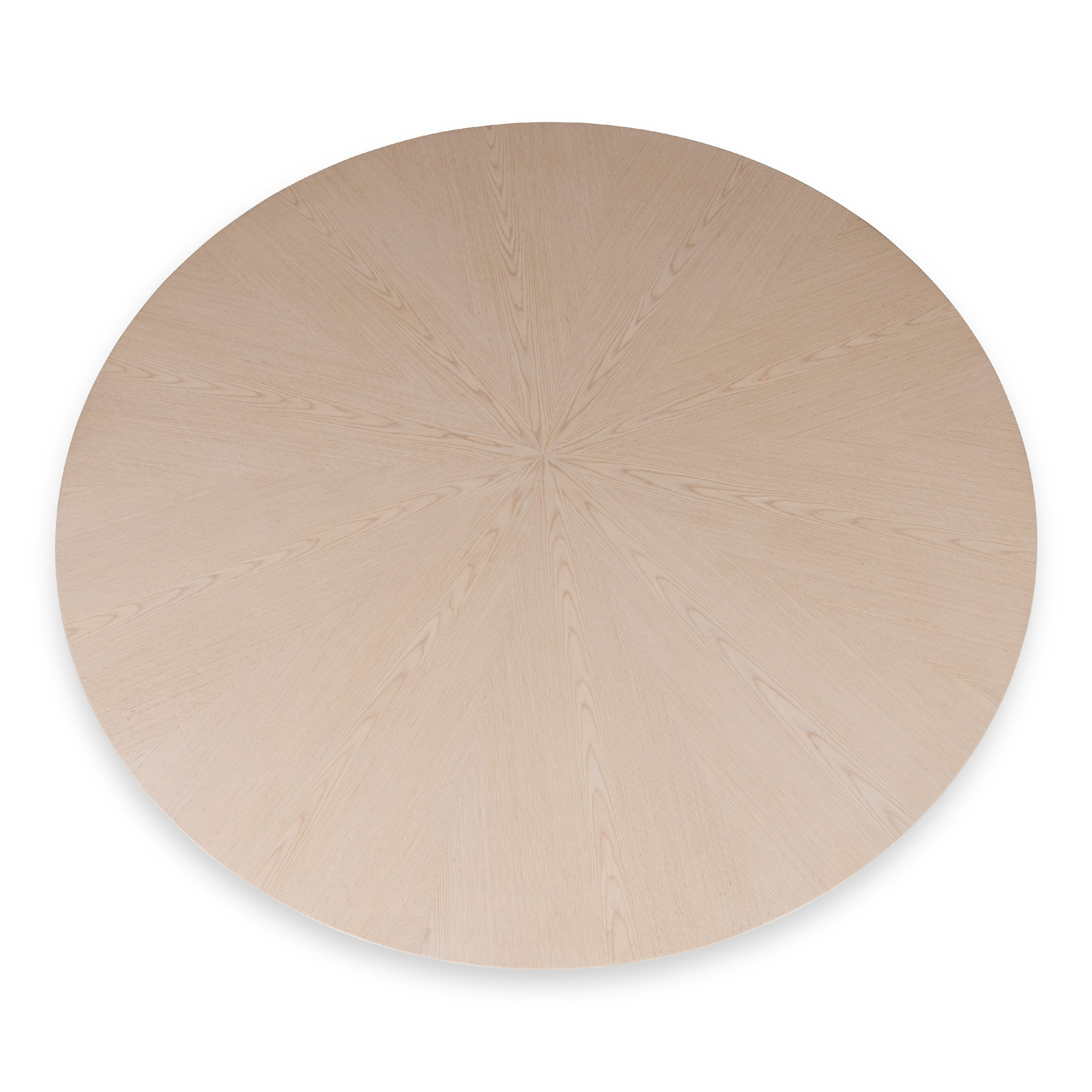 Modern Brazilian Burdon Wooden Top Round Dining Table, Nevoa