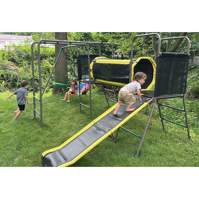 Parcours obstacles ninja kit de jeu suspendu extérieur pour portique et toboggan enfant