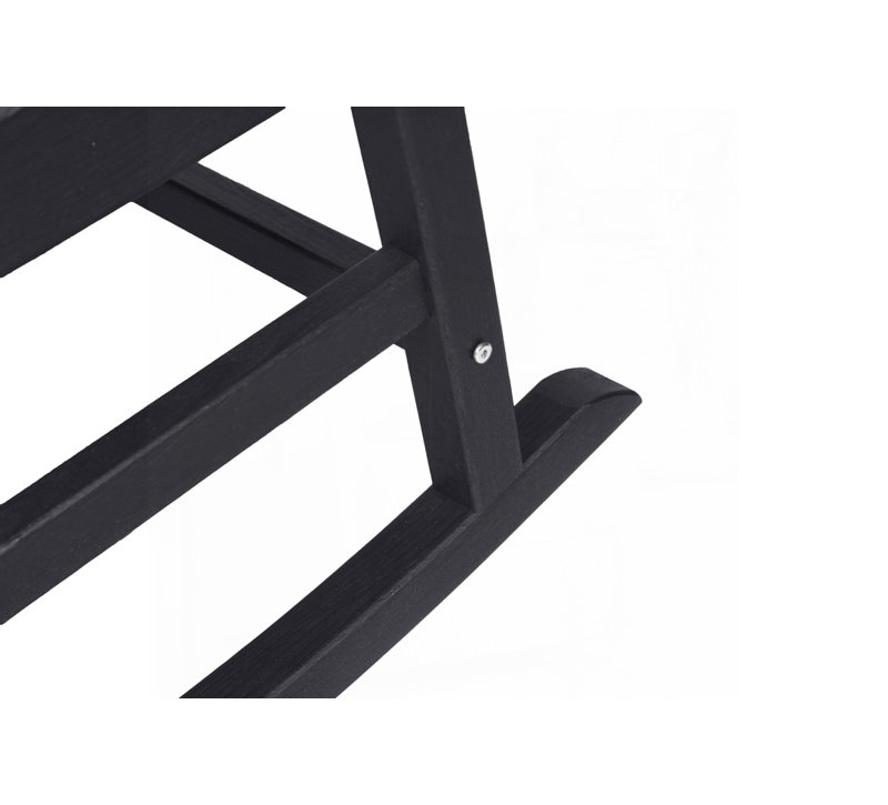 Chaises berçantes d'extérieur pour patio, Noir