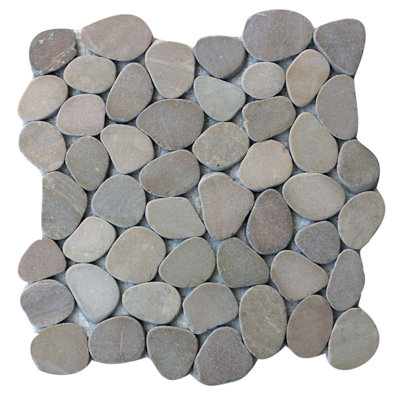 Carreau de mosaïque pour mur et plancher en pierre naturelle Hawaii 12 "x 12"