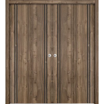 Porte pliante en bois massif massif