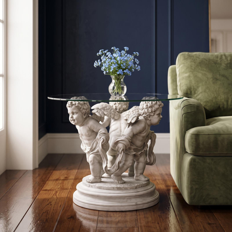 Bernini Cherubs Figurine End Table