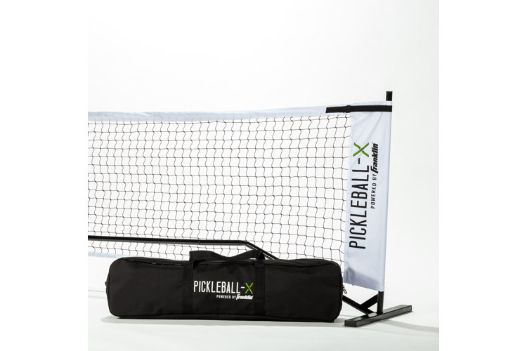 pickleball net with pickleball gear