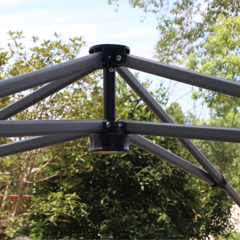 120'' W x 120'' D Steel Pop-Up Canopy, Black, 8' x 8'