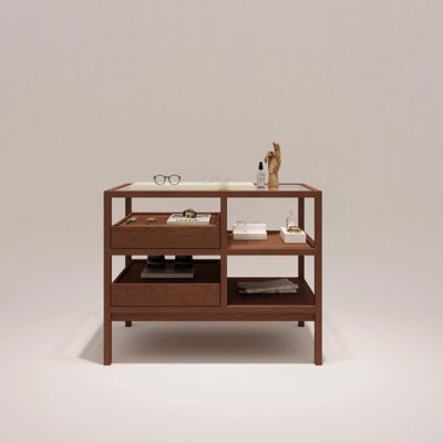 Brown Solid Wood Display Stand
