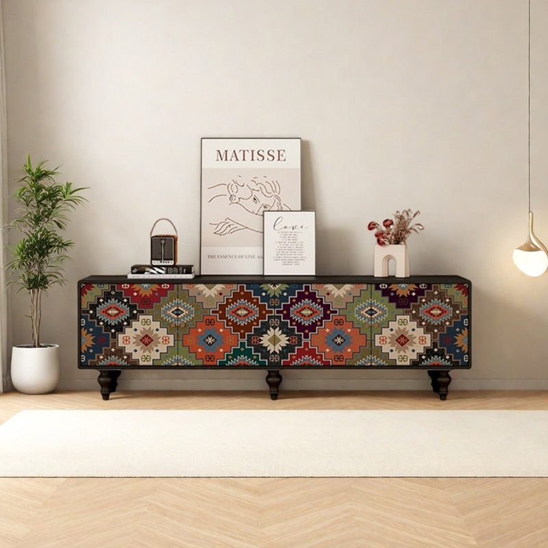 Solid Pine Wood TV Stand