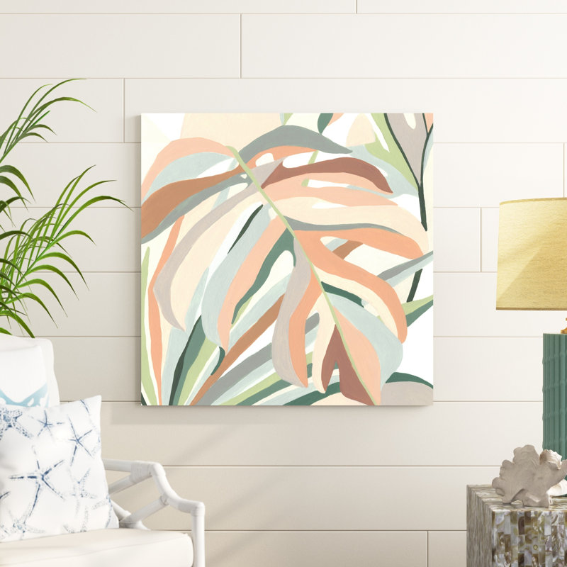 «Soft Tropicals II», peinture sur toile tendue, H 36 po x l 36 po