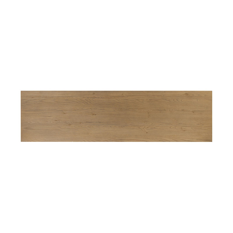 Leo 82'' W Solid Wood Sideboard, Rustic Light Natural Oak