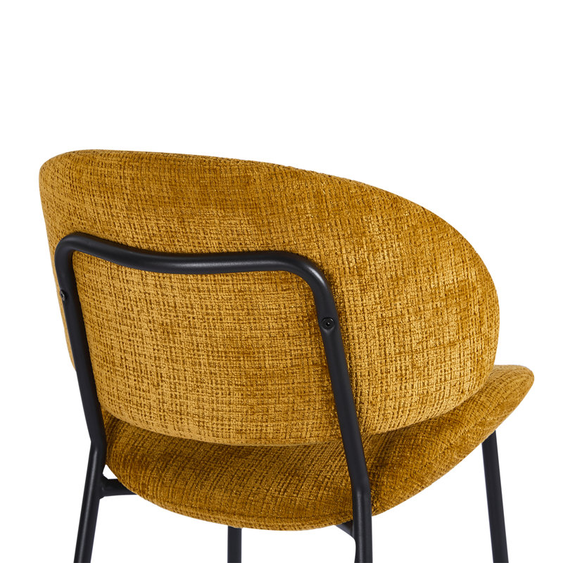 Wexley Set of 4 Velvet Dining Chairs, Mustard