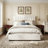 Extra Tall Channel Tufted Upholstered Bed, Queen, Cream Velvet-523874756-523874757